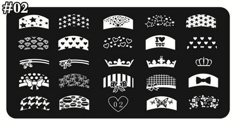 1PC stamping nail art plate  noel for nails template christmas stamp set with powder false nails  stainless steel accessories