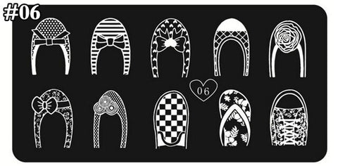 1PC stamping nail art plate  noel for nails template christmas stamp set with powder false nails  stainless steel accessories