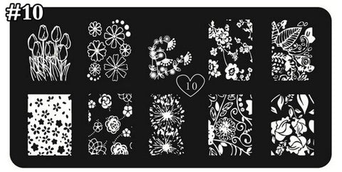 1PC stamping nail art plate  noel for nails template christmas stamp set with powder false nails  stainless steel accessories