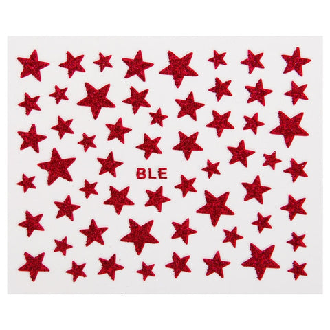 3DDIY Star Nail Sticker Sticker Glitter Glow Applique Gold Silver Sticky Slider Aluminum Foil Manicure Christmas Decoration