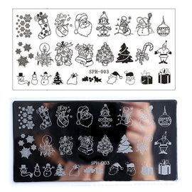 1 Pc 12*6cm Stainless Steel Nail Art Image Halloween Christmas Stainless Steel Stamping Plates Stencils For Manicure Tools