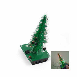 A23-- 7 Colors 3D Christmas Tree LED Flash Three-Dimensional Colorful RGB LED Circuit Kit Electronic Fun Suite