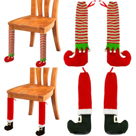 Christmas Home Furniture Legs Cover Chair Table Leg Floor Protector Foot Cover Christmas Decorations Furniture Protector