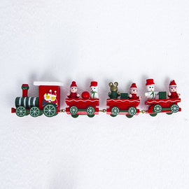 Christmas Decorations Wooden Train Children's Ornaments Gifts