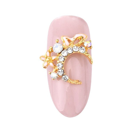 10pcs nails decorations new arrive pear nail art glitter nail jewelry pendant 3d gold nail noel decoration unas tool Y970~977