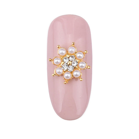 10pcs nails decorations new arrive pear nail art glitter nail jewelry pendant 3d gold nail noel decoration unas tool Y970~977