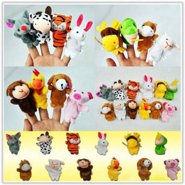 12 Pcs Children Gift Tell Story Props Children Furniture Sets Christmas Baby Finger Puppets Zodiac Animals Kids Toys Plush Toy