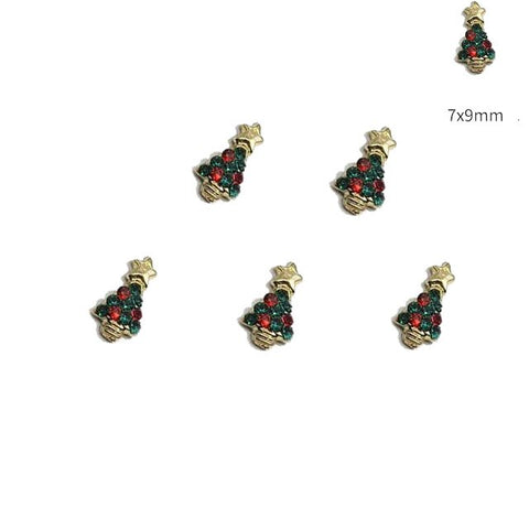 Nail Art Decorations Forpretty Christmas Accessories Nailart Supplies Joias Para Unha Natal Ongle Noel DIY Nagels Metal Design