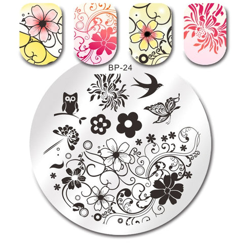 BORN PRETTY 1PC Christmas Nail Stamping Template Flower Animal Geometry Love Valentine's Day Rectangle Nail Art Stamping Plate