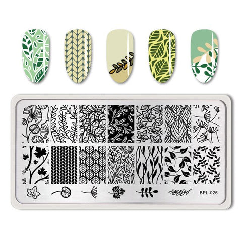 BORN PRETTY 1PC Christmas Nail Stamping Template Flower Animal Geometry Love Valentine's Day Rectangle Nail Art Stamping Plate